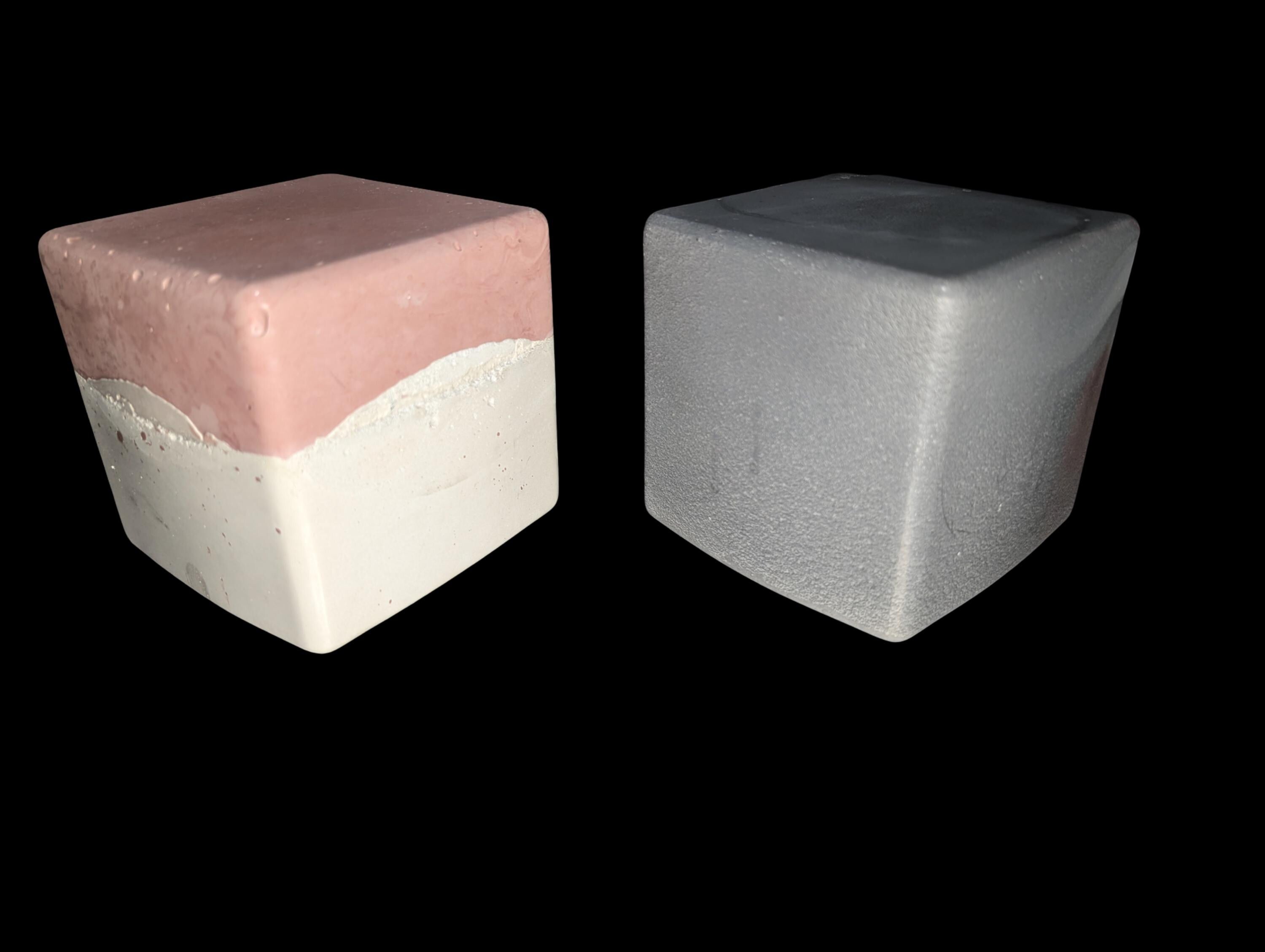 Minimalist Concrete Door Stop: Modern Cube Bookend, Industrial Decor