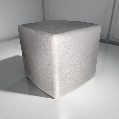 Minimalist Concrete Door Stop: Modern Cube Bookend, Industrial Decor