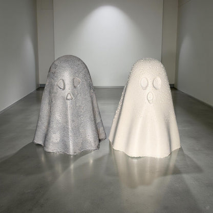 Mini Concrete Ghosts: Modern Halloween Shelf Decor