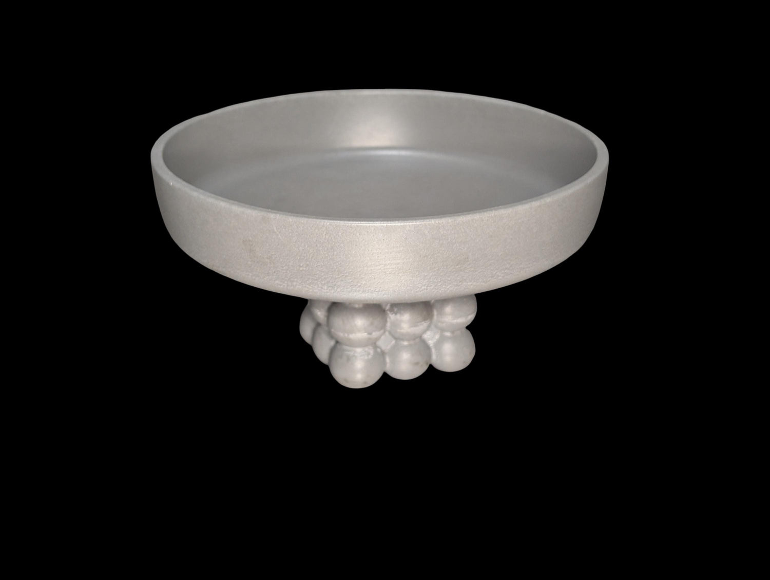Modern Concrete Pedestal Bowl: Sculptural Orb Base, Minimalist Centerpiece