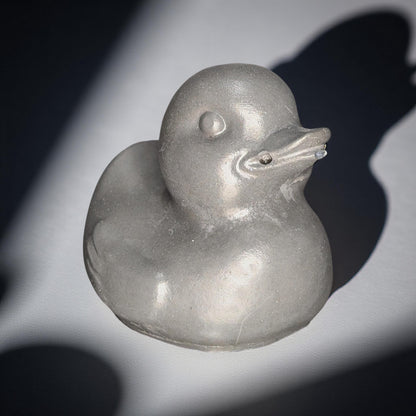 Concrete Duck Sculpture: Modern Minimalist Decor, Paintable DIY Craft