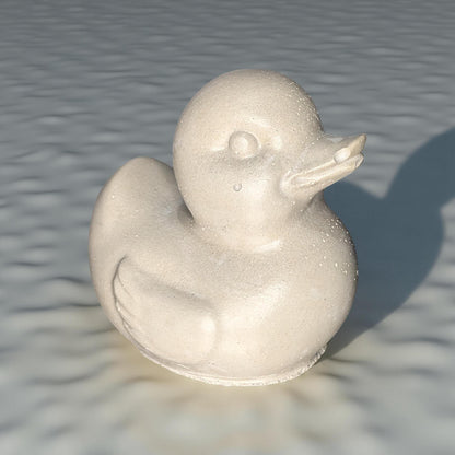Concrete Duck Sculpture: Modern Minimalist Decor, Paintable DIY Craft