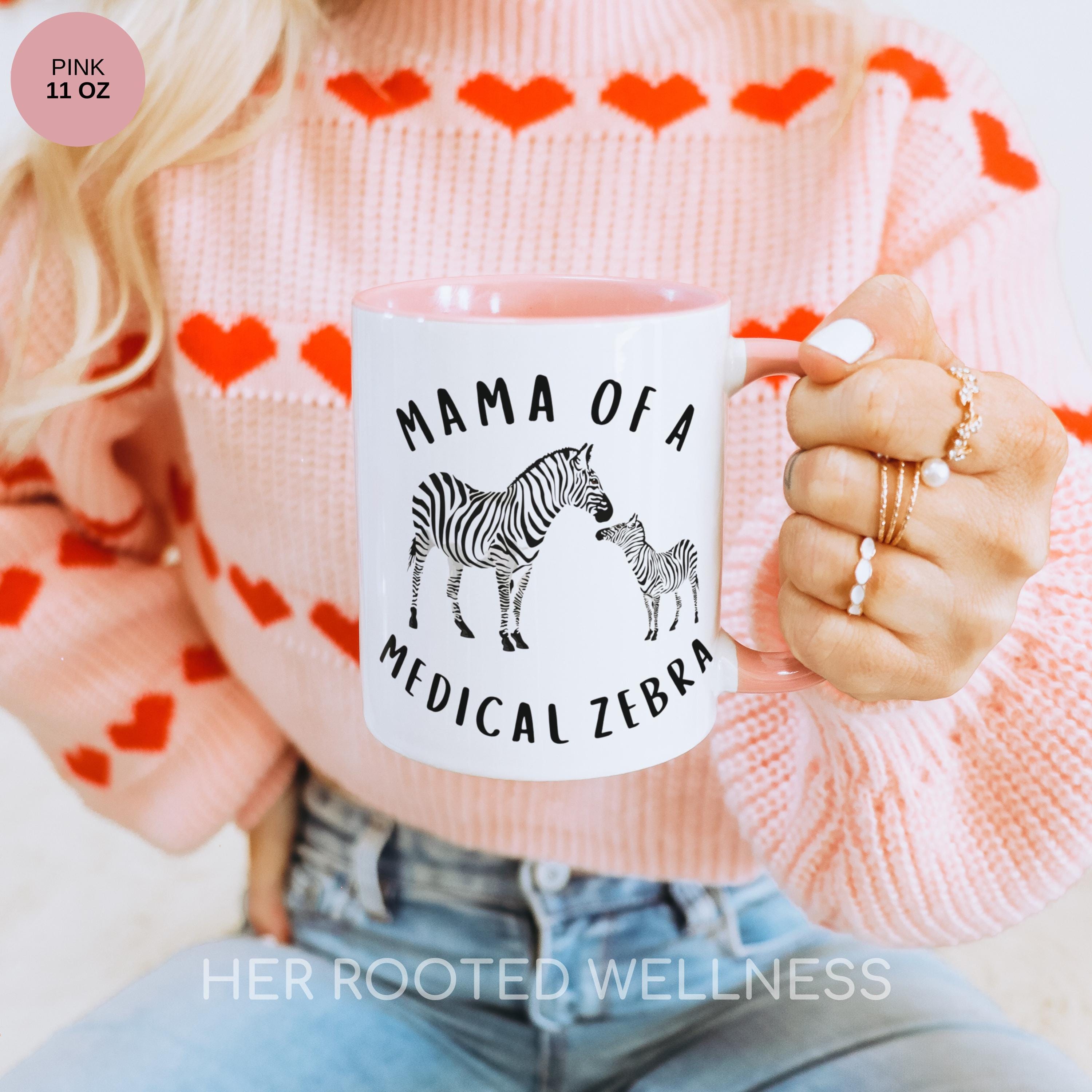 Mama of a Medical Zebra Coffee Mug | Rare Disease Awareness Mom Tea Mug | Supportive Gift for Chronic Illness Mother | Caregiver Coffee Cup