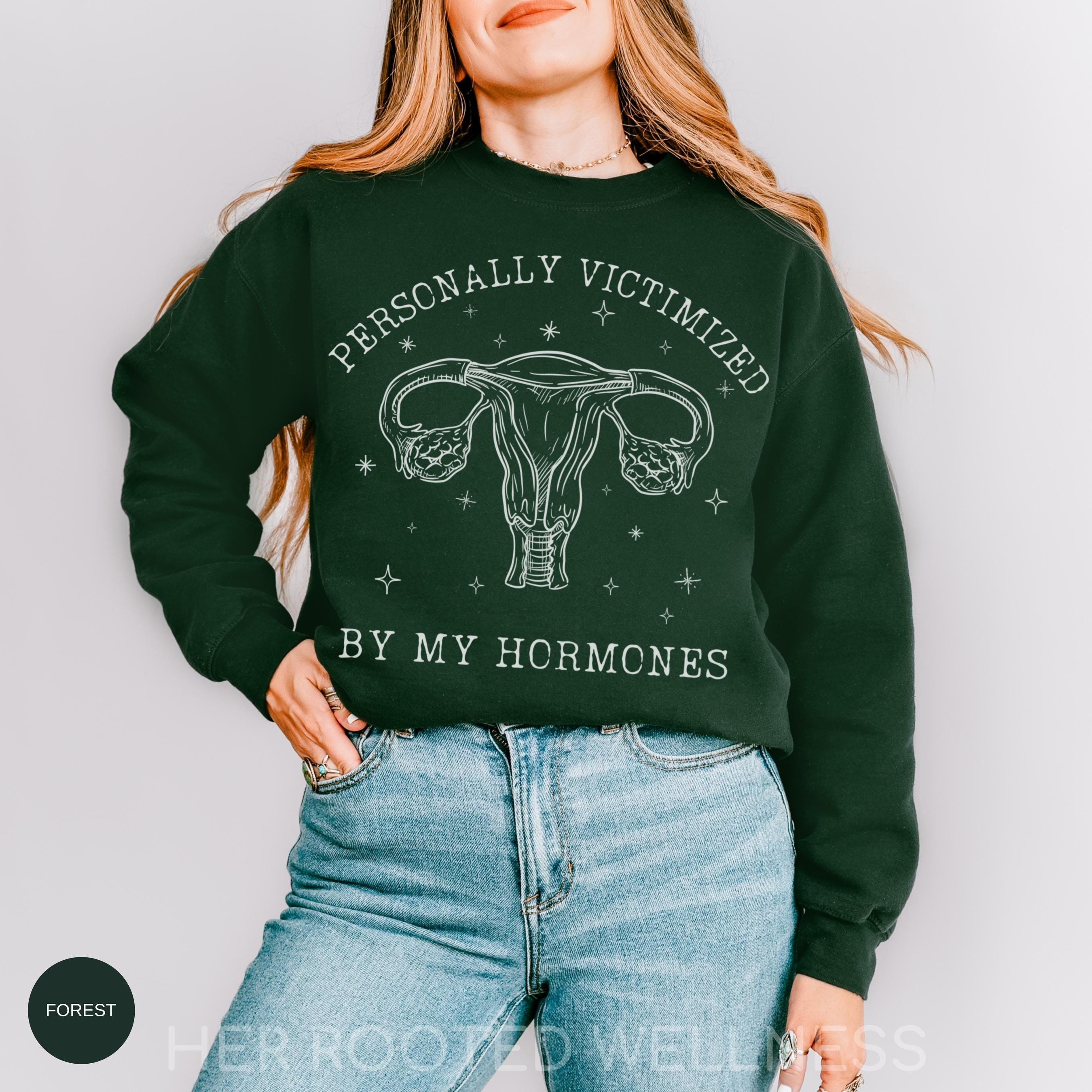 Funny Hormone Sweatshirt, Awareness Sweater for PCOS, PMDD, PMS, Hormonal Endo, Adeno, Period Humor | Perimenopause Menopause Support Gift