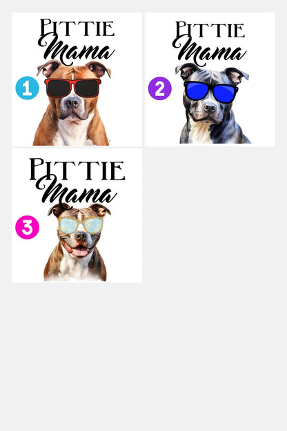 Pittie Mama Sticker: Water-Resistant Pit Bull Mom Vinyl Decal