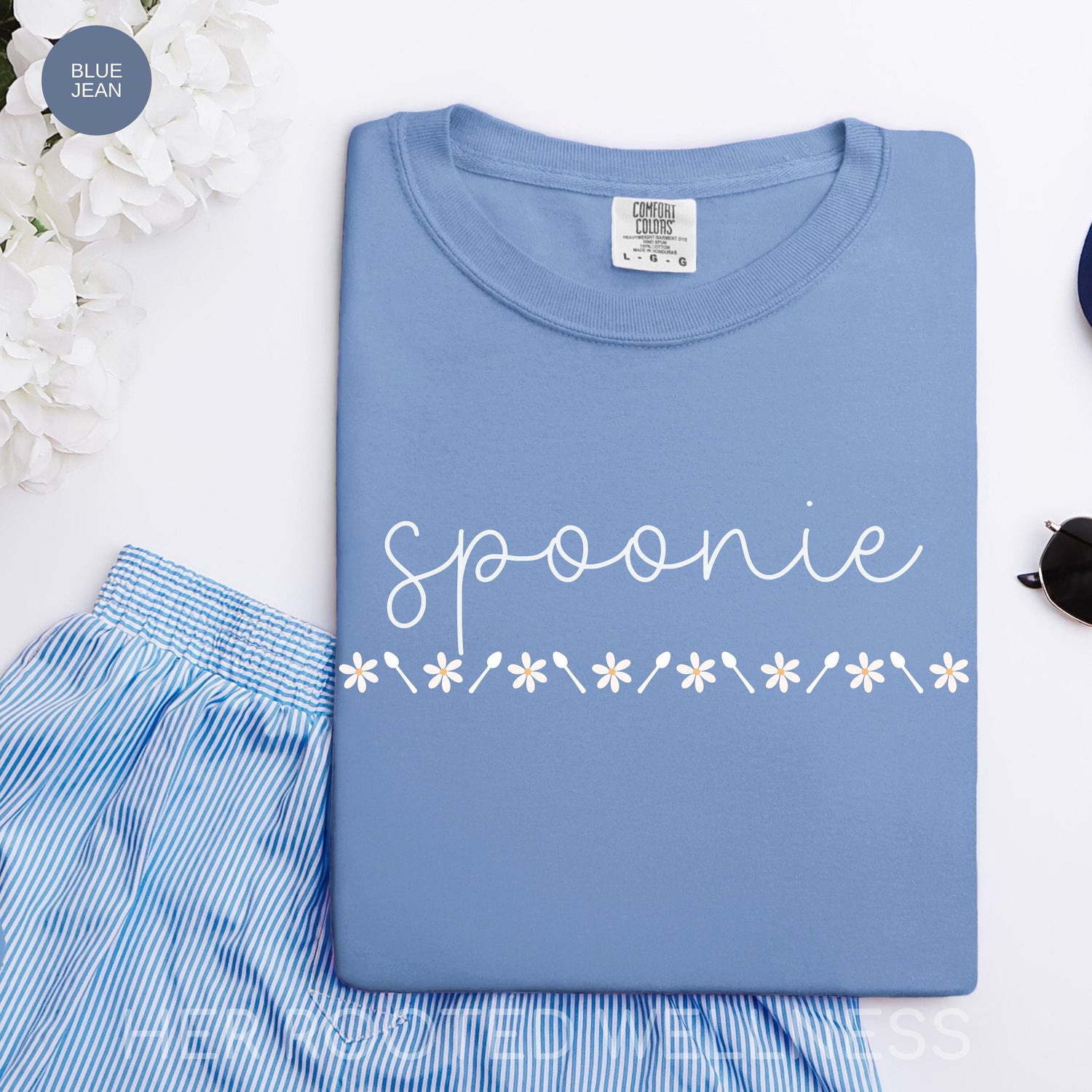 Spoonie Shirt | Spoon Theory Awareness Comfort Colors Tee | Spoonie Support Gift | Chronic Illness Invisible Hidden Disability Spoony Tshirt