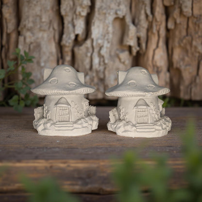 Mini Concrete Mushroom House: Paintable Fairy Garden Decor, 3.5&amp;quot;