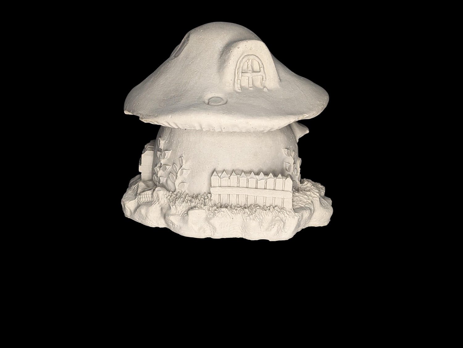 Mini Concrete Mushroom House: Paintable Fairy Garden Decor, 3.5&amp;quot;