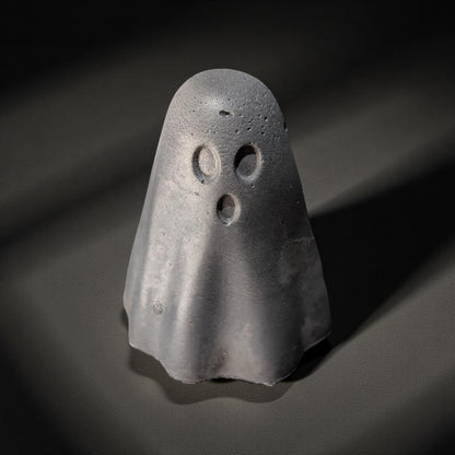 Mini Concrete Ghosts: Modern Halloween Shelf Decor
