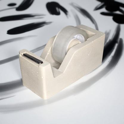 Minimalist Concrete Tape Dispenser: Modern Cement Desk Accessory, Natural or Gray