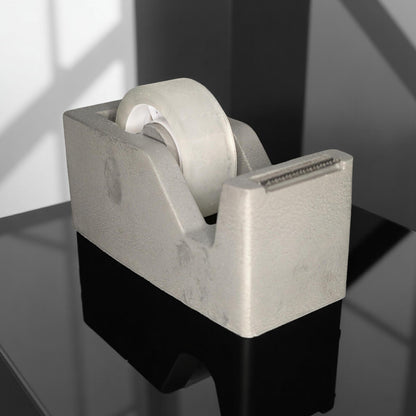 Minimalist Concrete Tape Dispenser: Modern Cement Desk Accessory, Natural or Gray