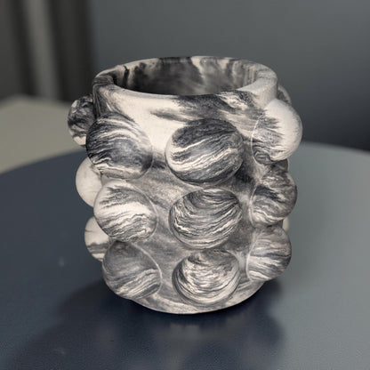 Modern Concrete Bubble Jar: Decorative Storage Organizer