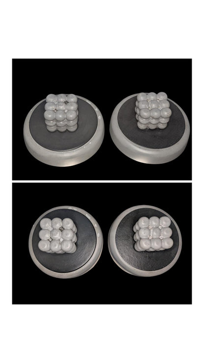 Modern Concrete Pedestal Bowl: Sculptural Orb Base, Minimalist Centerpiece