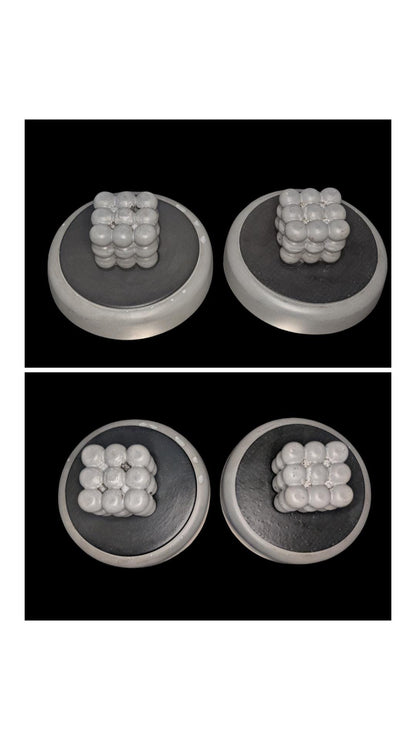 Modern Concrete Pedestal Bowl: Sculptural Orb Base, Minimalist Centerpiece