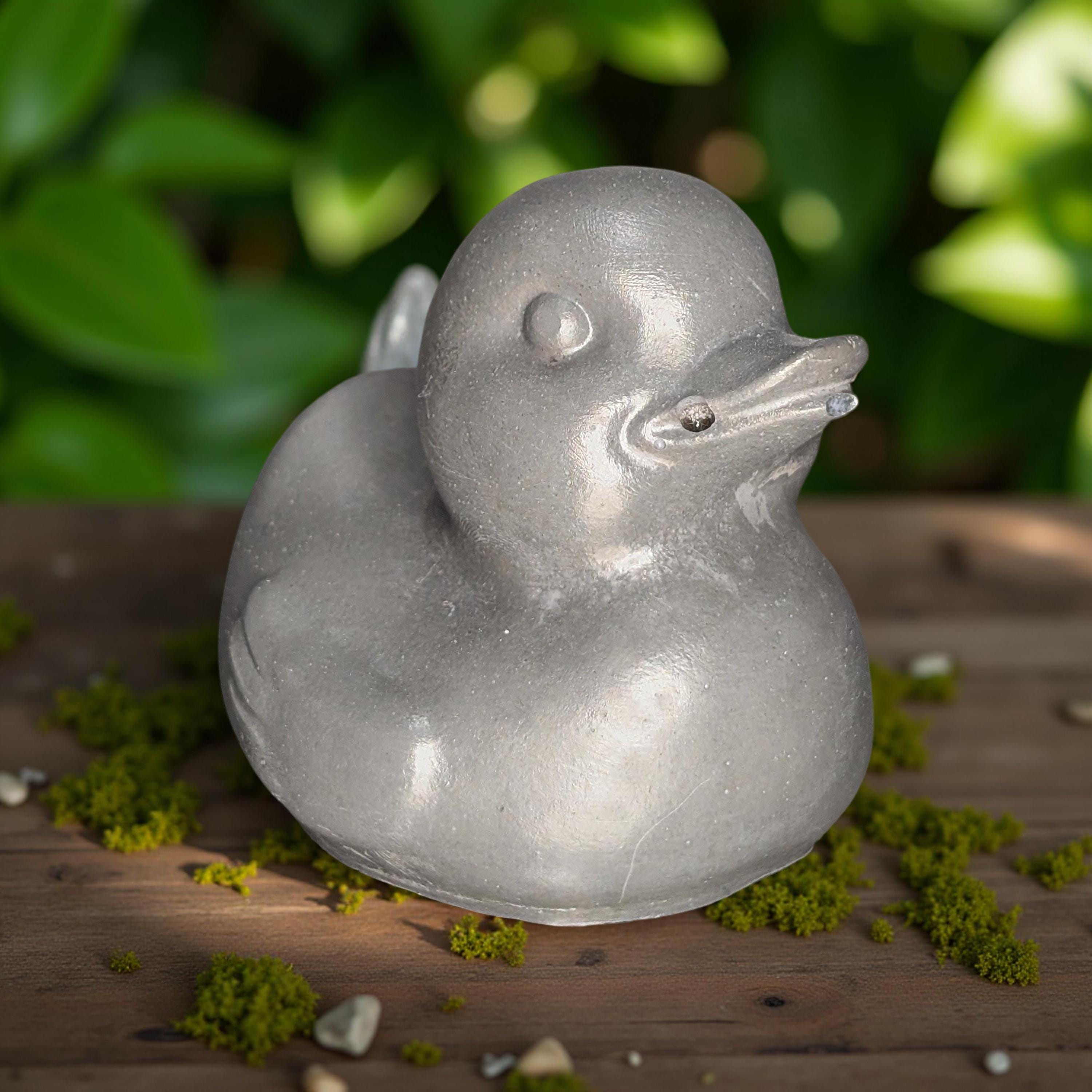 Concrete Duck Sculpture: Modern Minimalist Decor, Paintable DIY Craft