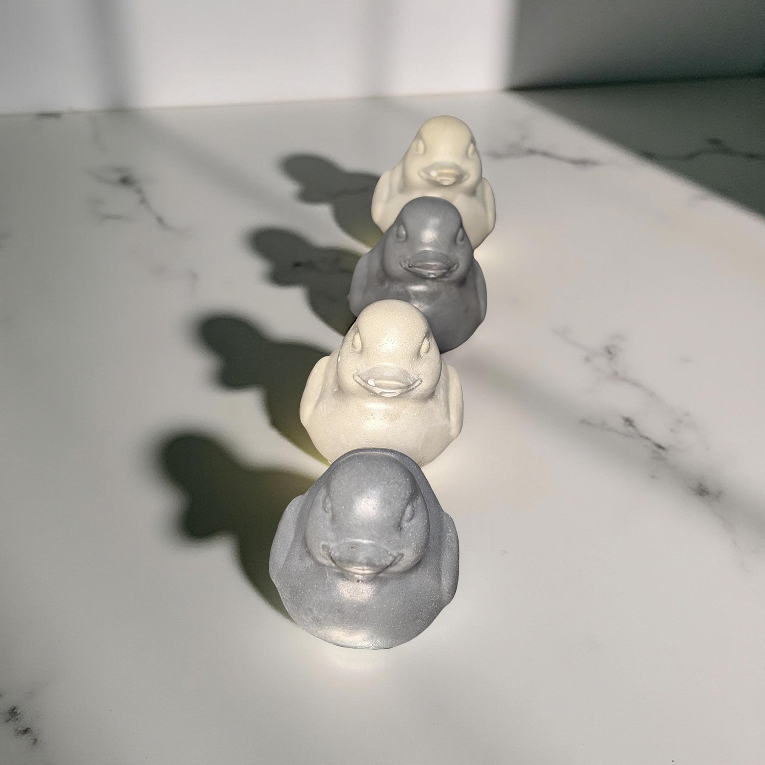 Concrete Duck Sculpture: Modern Minimalist Decor, Paintable DIY Craft