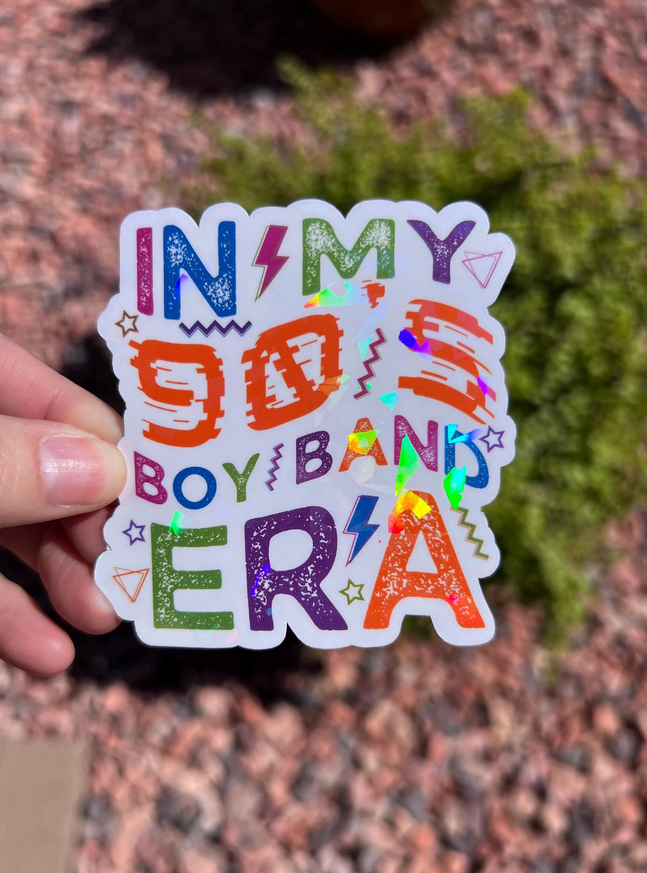 In My 90s Boy Band Era Sticker | Retro Music Nostalgia | Millennial Fangirl Gift | Colorful Y2K Sticker