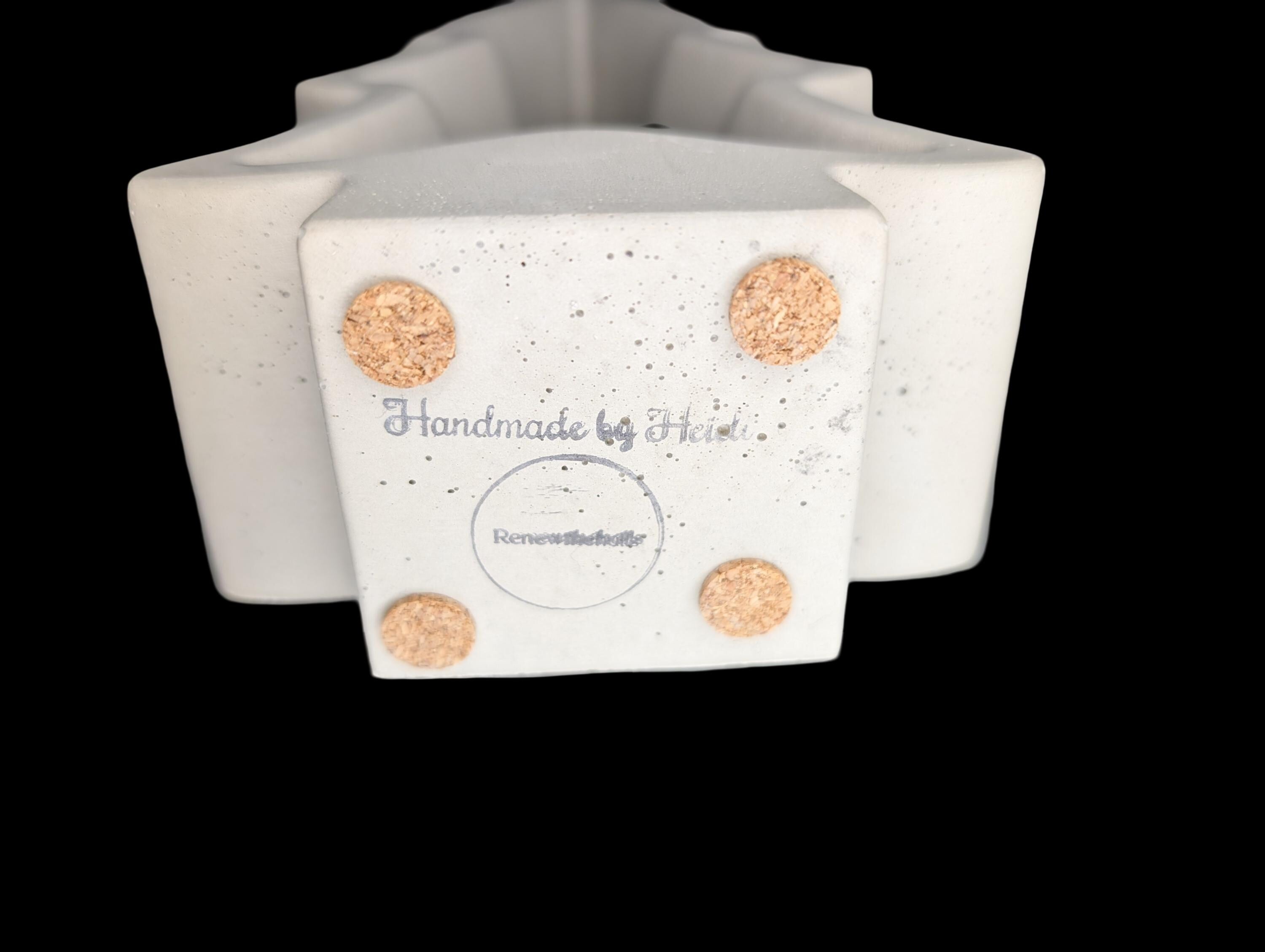 Concrete Christmas Tree Tea Light Holder: Modern Holiday Decor