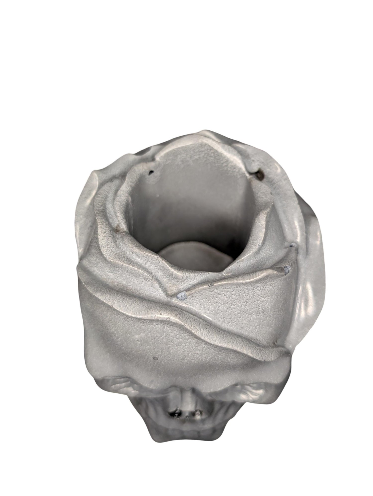 Concrete Skull Jar: Gothic Home Decor, Halloween Decoration