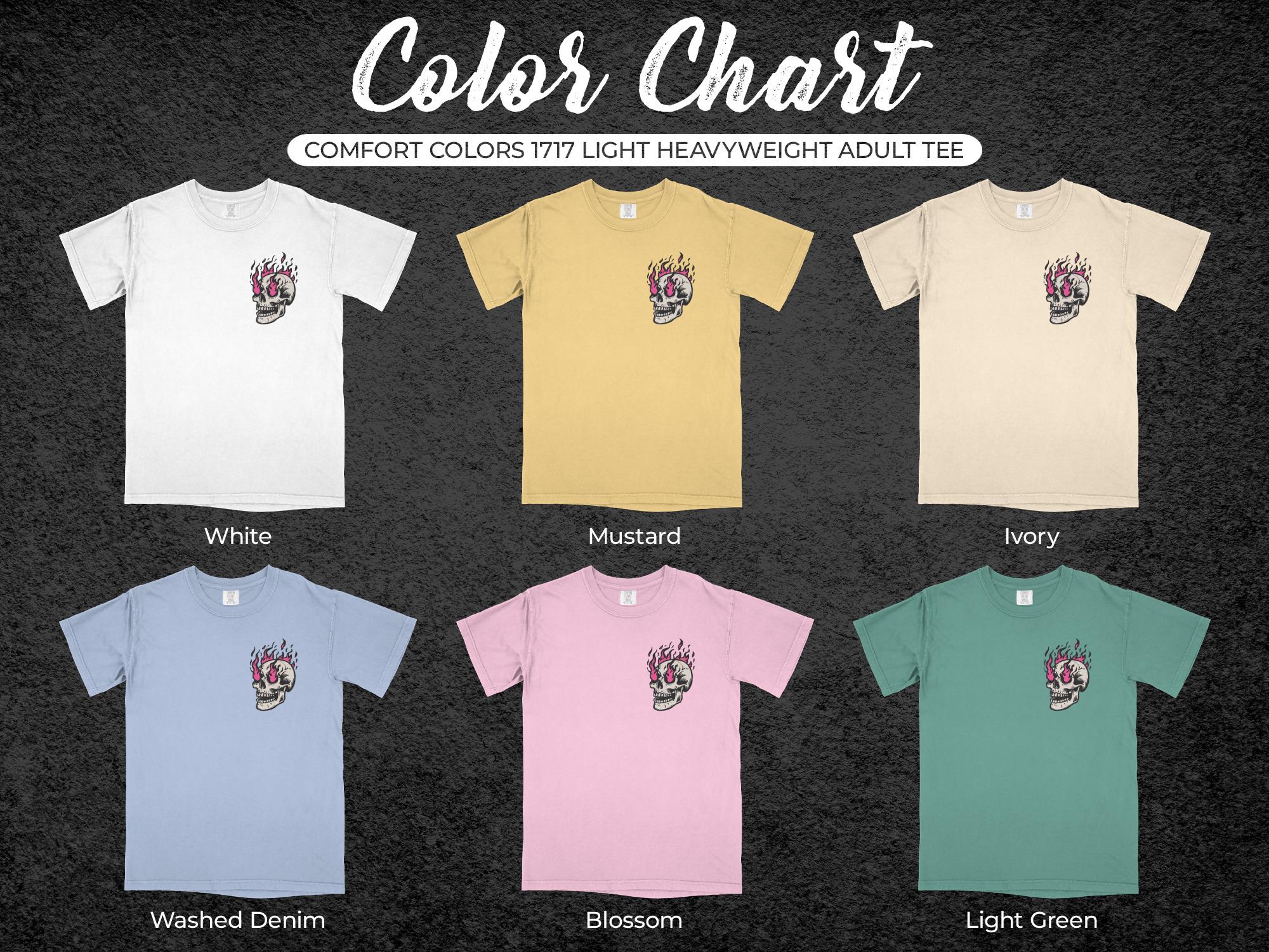 Skull Floral Tee, Comfort Colors Heavyweight, Graphic T-shirt for Women and Men, Vintage Skull Shirt, Trendy Casual Tee