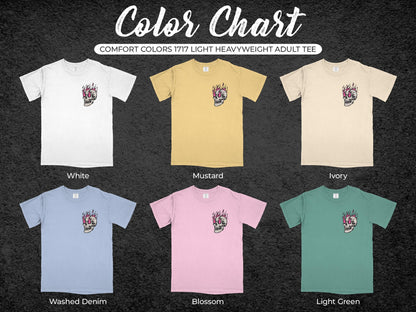 Skull Floral Tee, Comfort Colors Heavyweight, Graphic T-shirt for Women and Men, Vintage Skull Shirt, Trendy Casual Tee