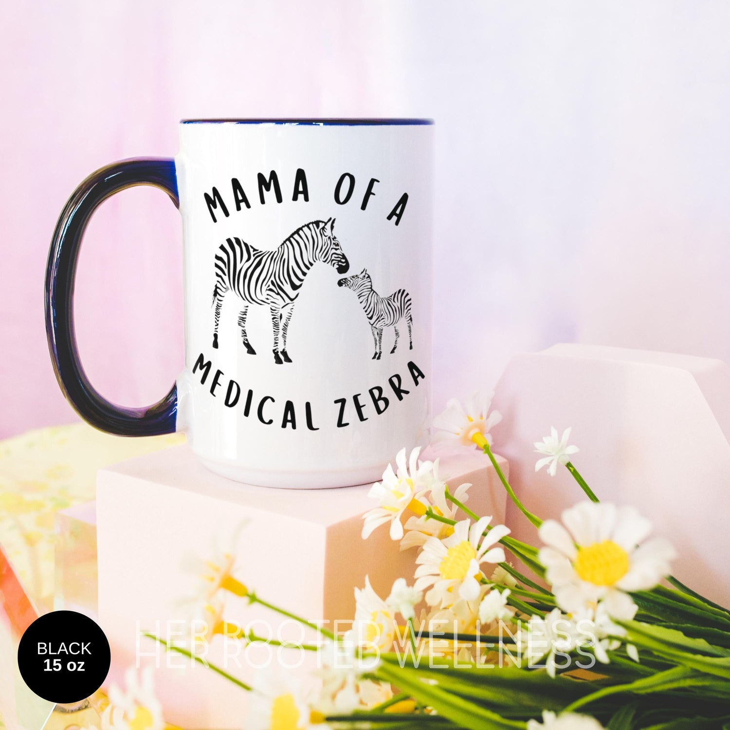 Mama of a Medical Zebra Coffee Mug | Rare Disease Awareness Mom Tea Mug | Supportive Gift for Chronic Illness Mother | Caregiver Coffee Cup