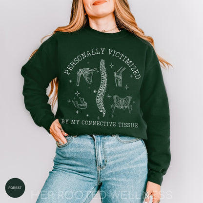 Funny EDS Sweatshirt | Connective Tissue Humor Ehlers Danlos Sweater, Hypermobile EDS hEDS HSD Support Gift, Hypermobility Spectrum Crewneck