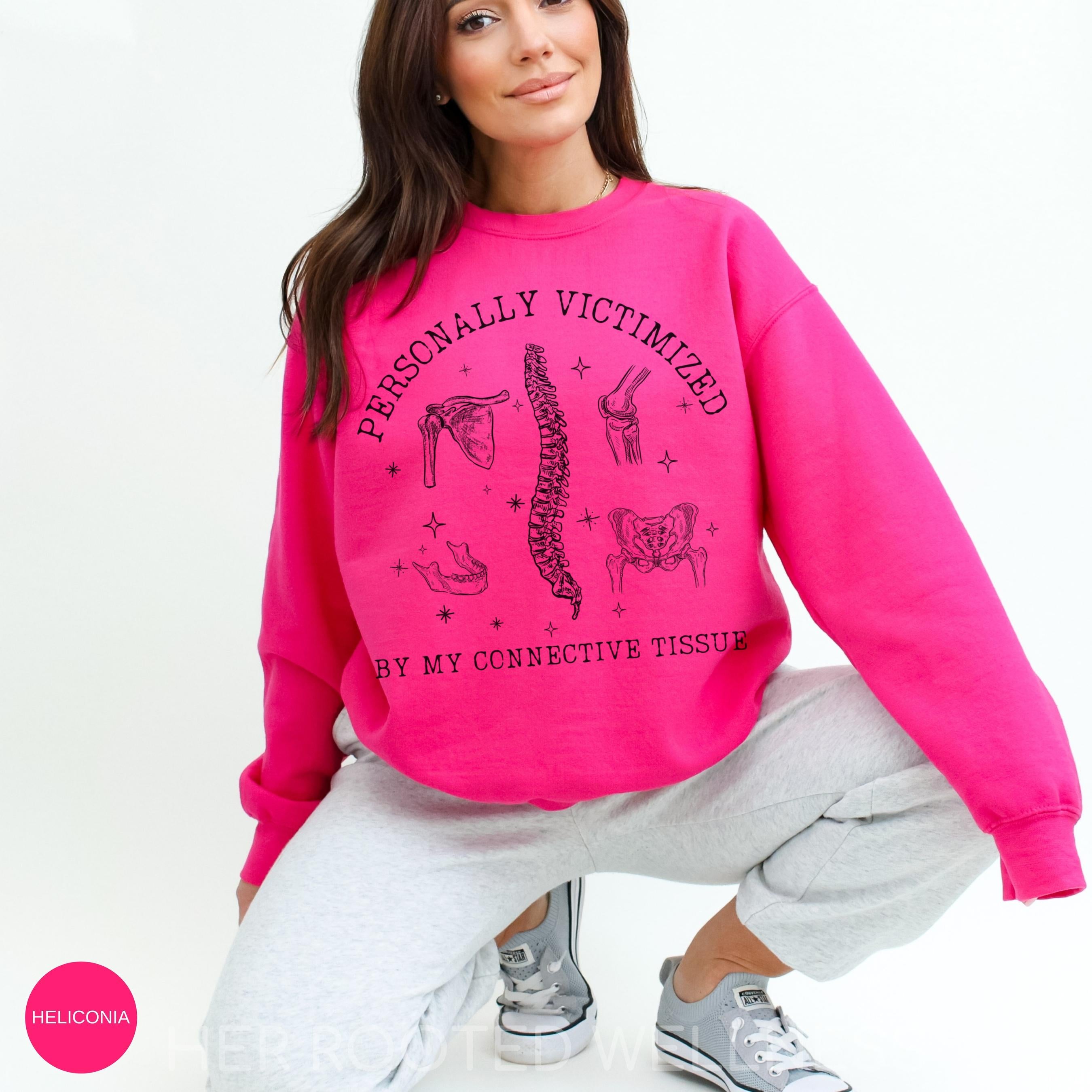 Funny EDS Sweatshirt | Connective Tissue Humor Ehlers Danlos Sweater, Hypermobile EDS hEDS HSD Support Gift, Hypermobility Spectrum Crewneck