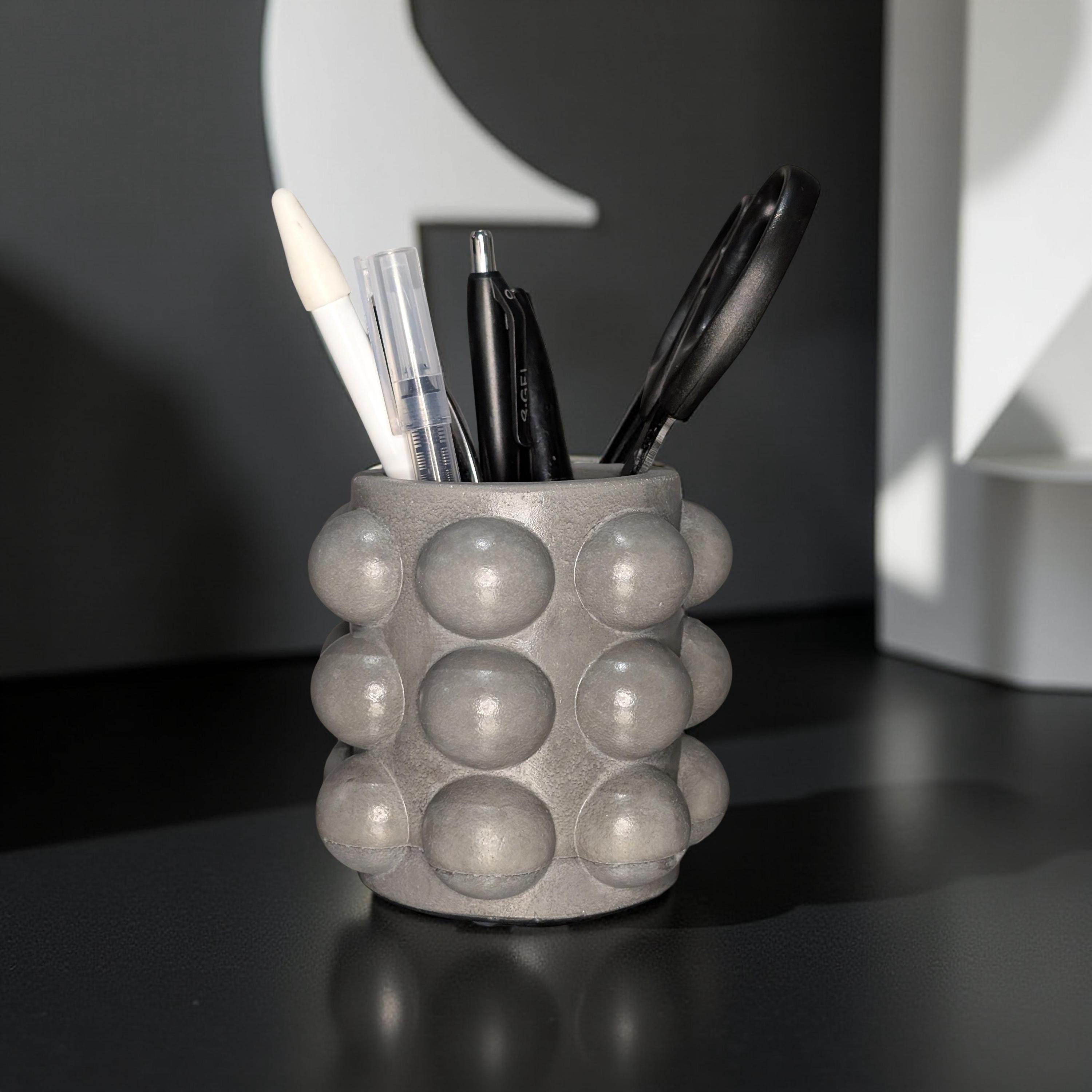 Modern Concrete Bubble Jar: Decorative Storage Organizer