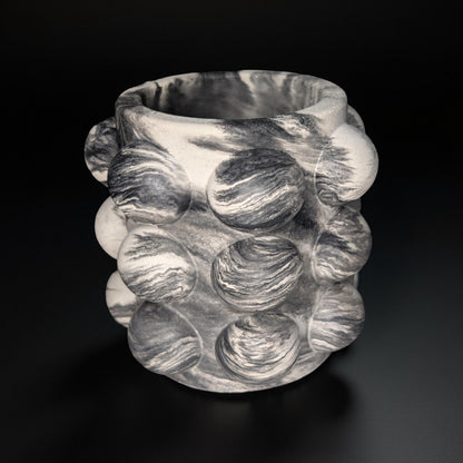 Modern Concrete Bubble Jar: Decorative Storage Organizer