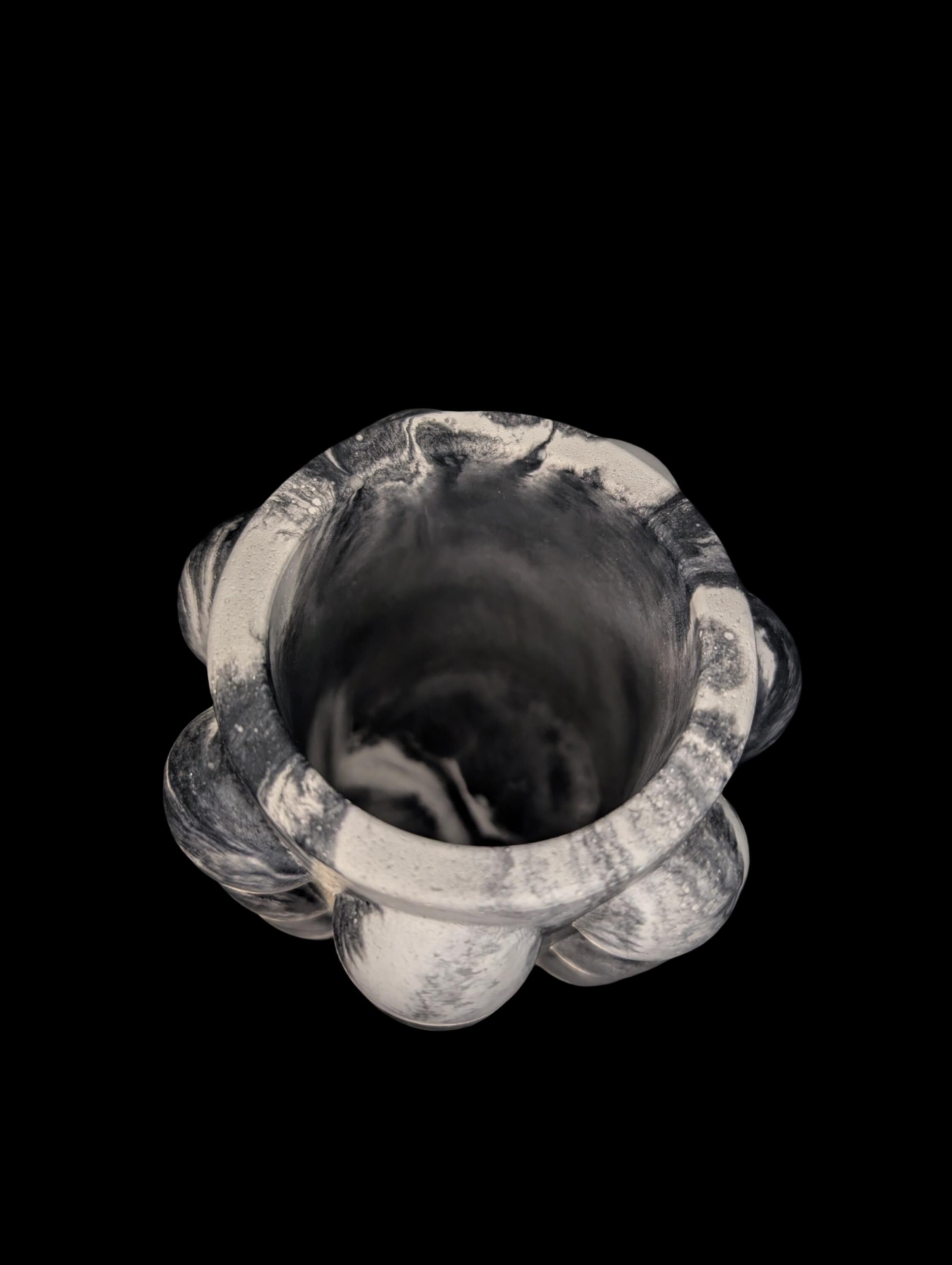 Modern Concrete Bubble Jar: Decorative Storage Organizer