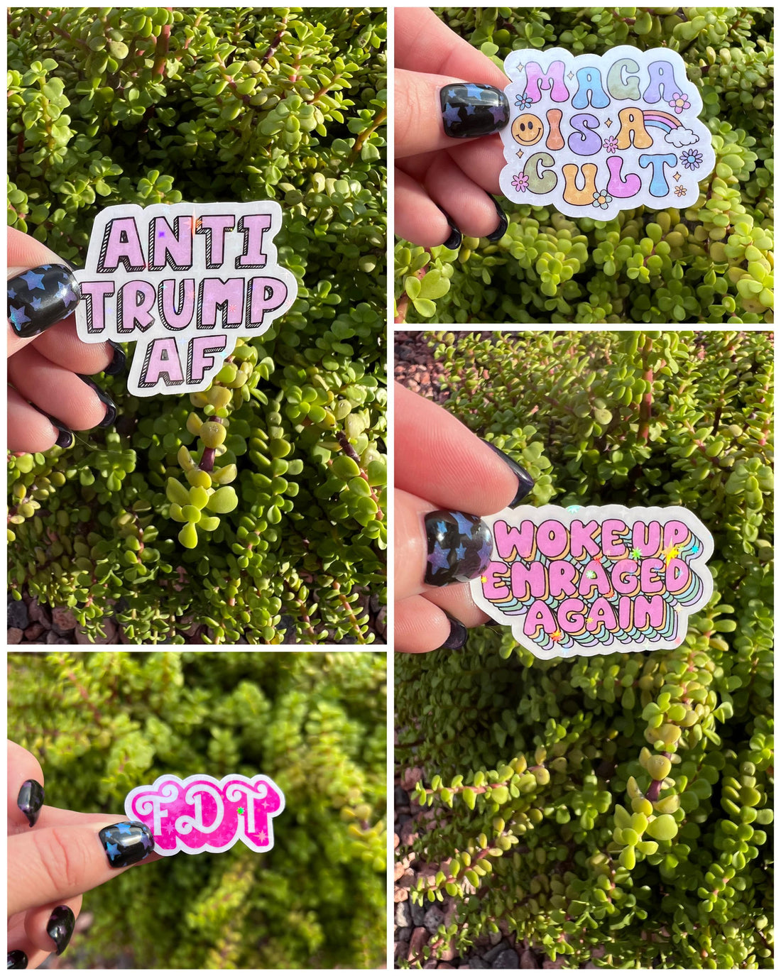 Anti Trump Sticker Bundle (14 stickers): Feminist, Liberal, Resist Decals