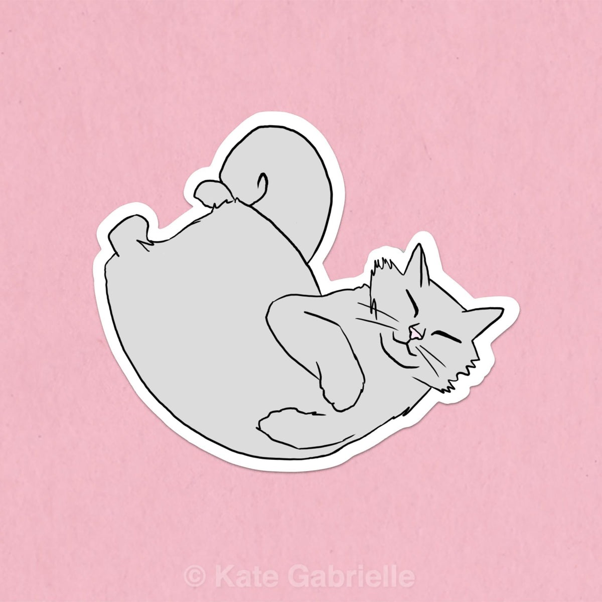 Grey maine coon cat sticker