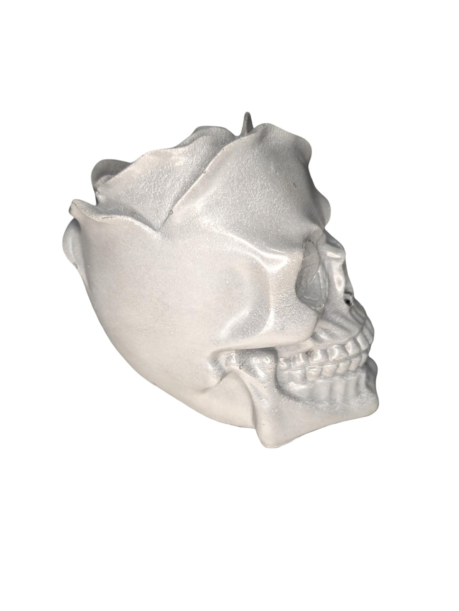 Concrete Skull Jar: Gothic Home Decor, Halloween Decoration