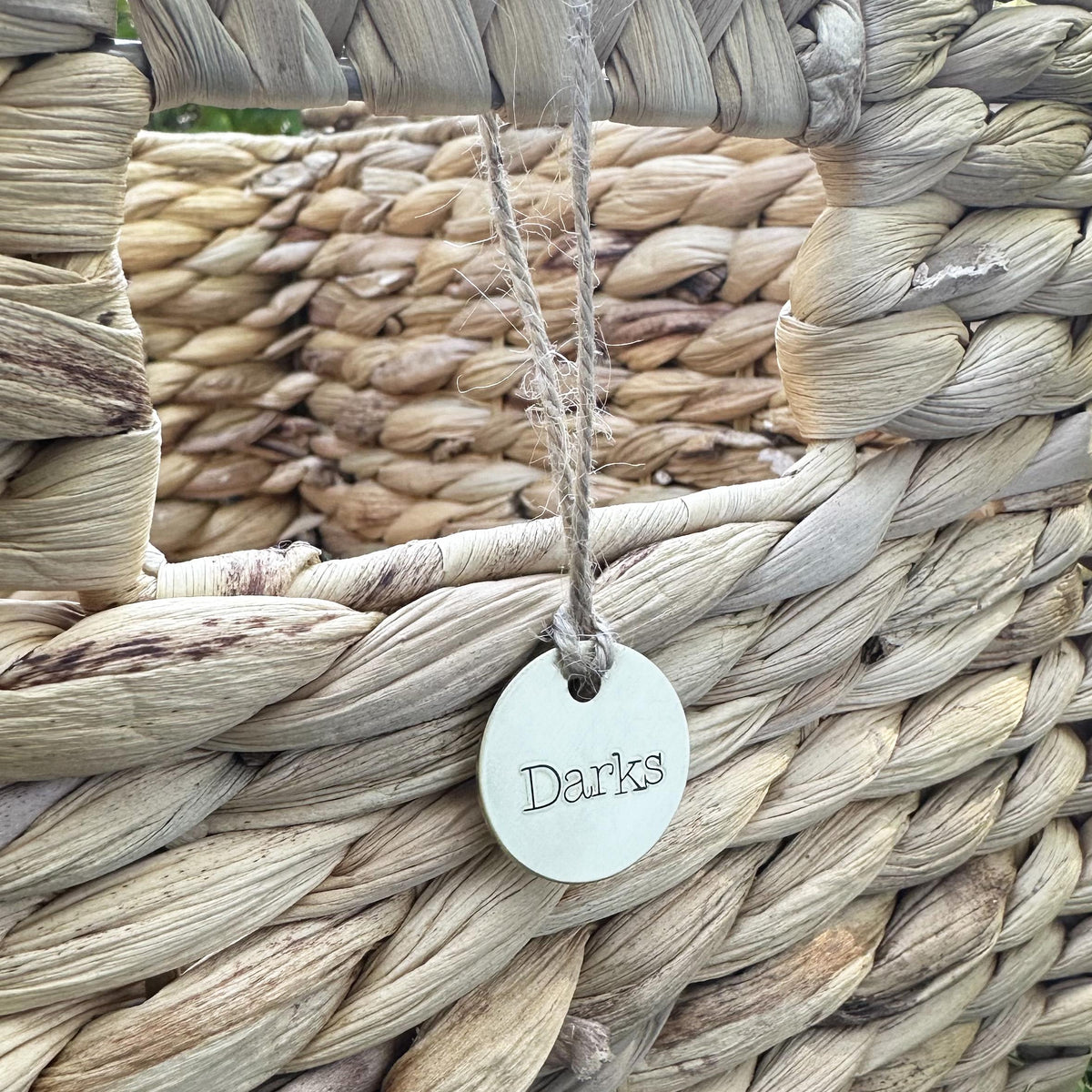 Hand-Stamped Brass Home Organization Labels: Custom Laundry &amp; Bathroom Decor