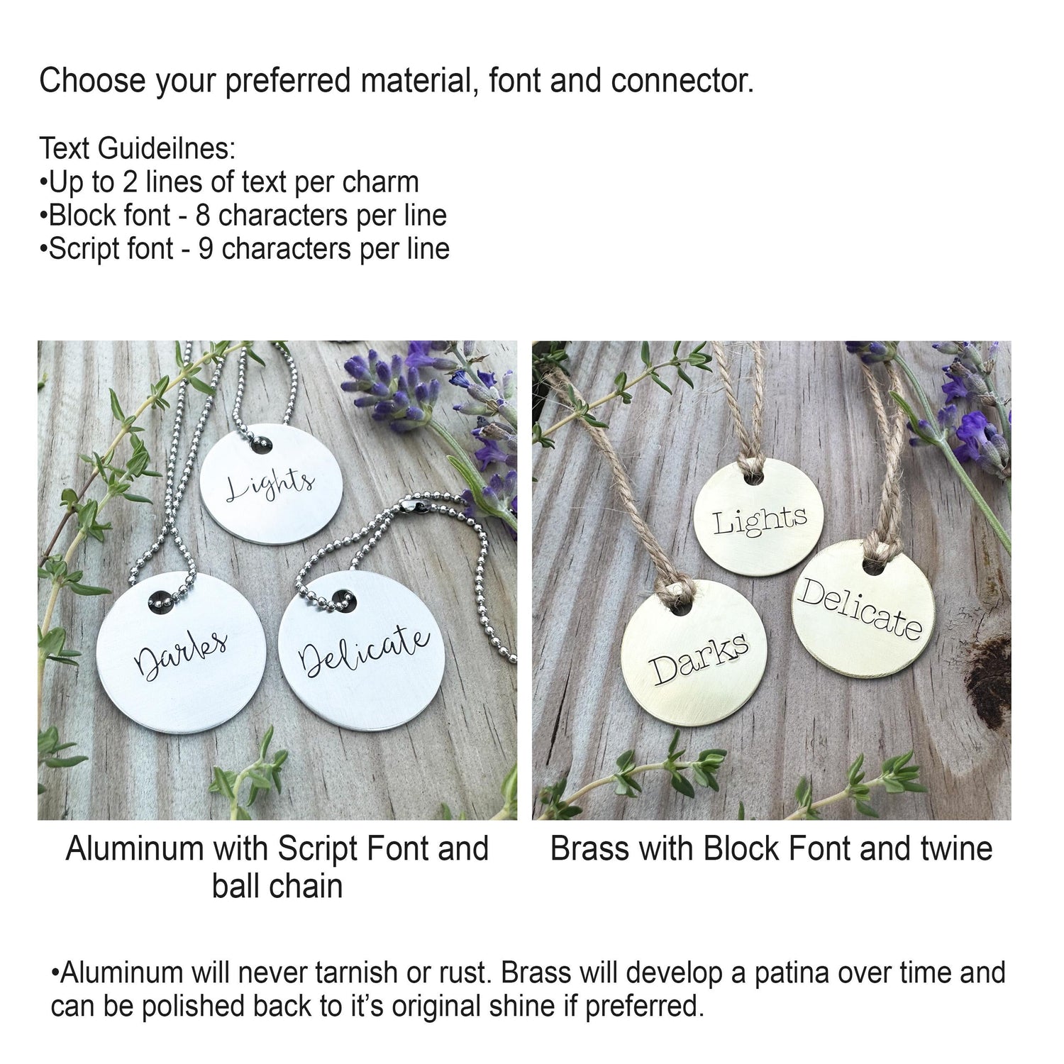Home Organization Labels: Hand Stamped Custom Kitchen &amp; Pantry Decor in Aluminum and Brass