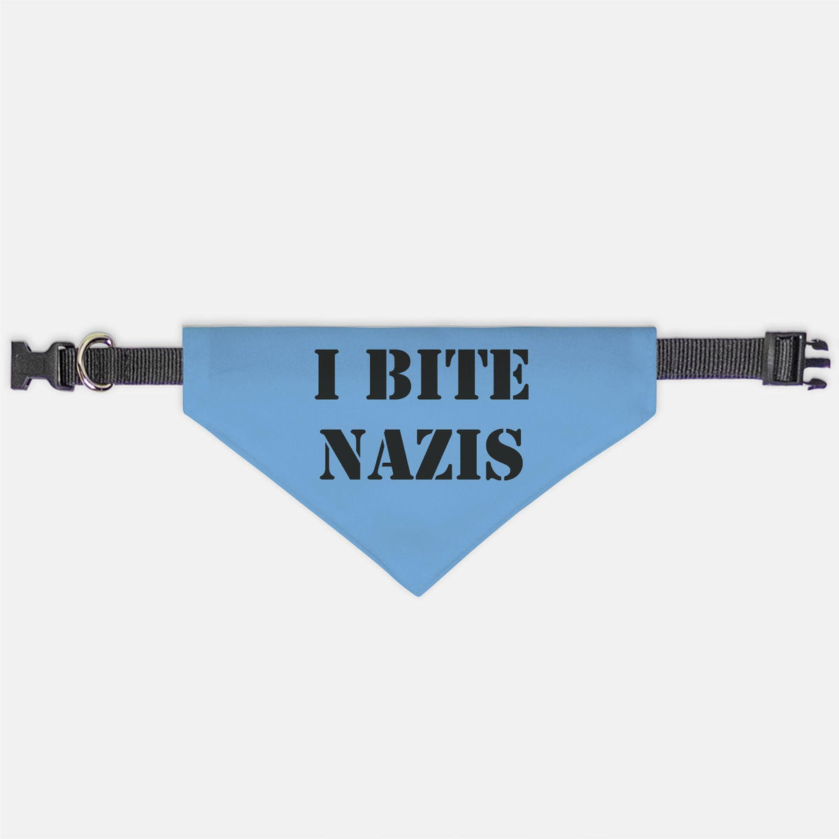 Pet Bandana, I Bite N*zis, Anti Trump, Anti Musk, Dog Scarf, Cat Bandanna, Political Statement, Pet Accessories, 4 Sizes, Pet Protest