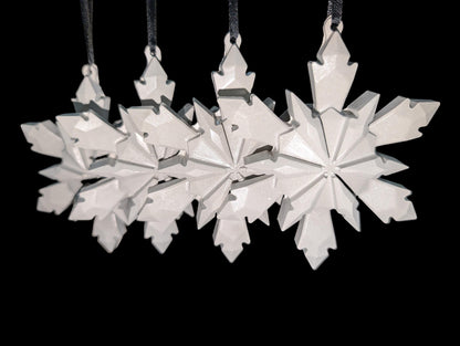 Concrete Snowflake Ornaments – Minimalist Christmas Ornaments – Modern Holiday Tree Décor – Sealed or Paintable – 4.6”