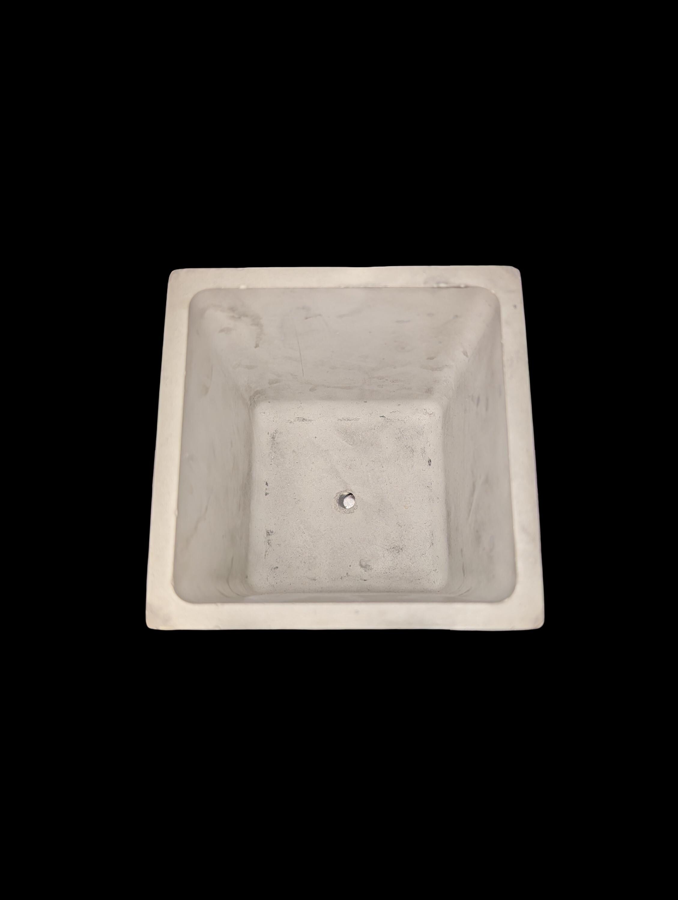 Square Concrete Planter with Drain Hole – 3.9”– Marble, Natural Concrete, or Gray – Indoor Outdoor Succulent or Cactus Planter