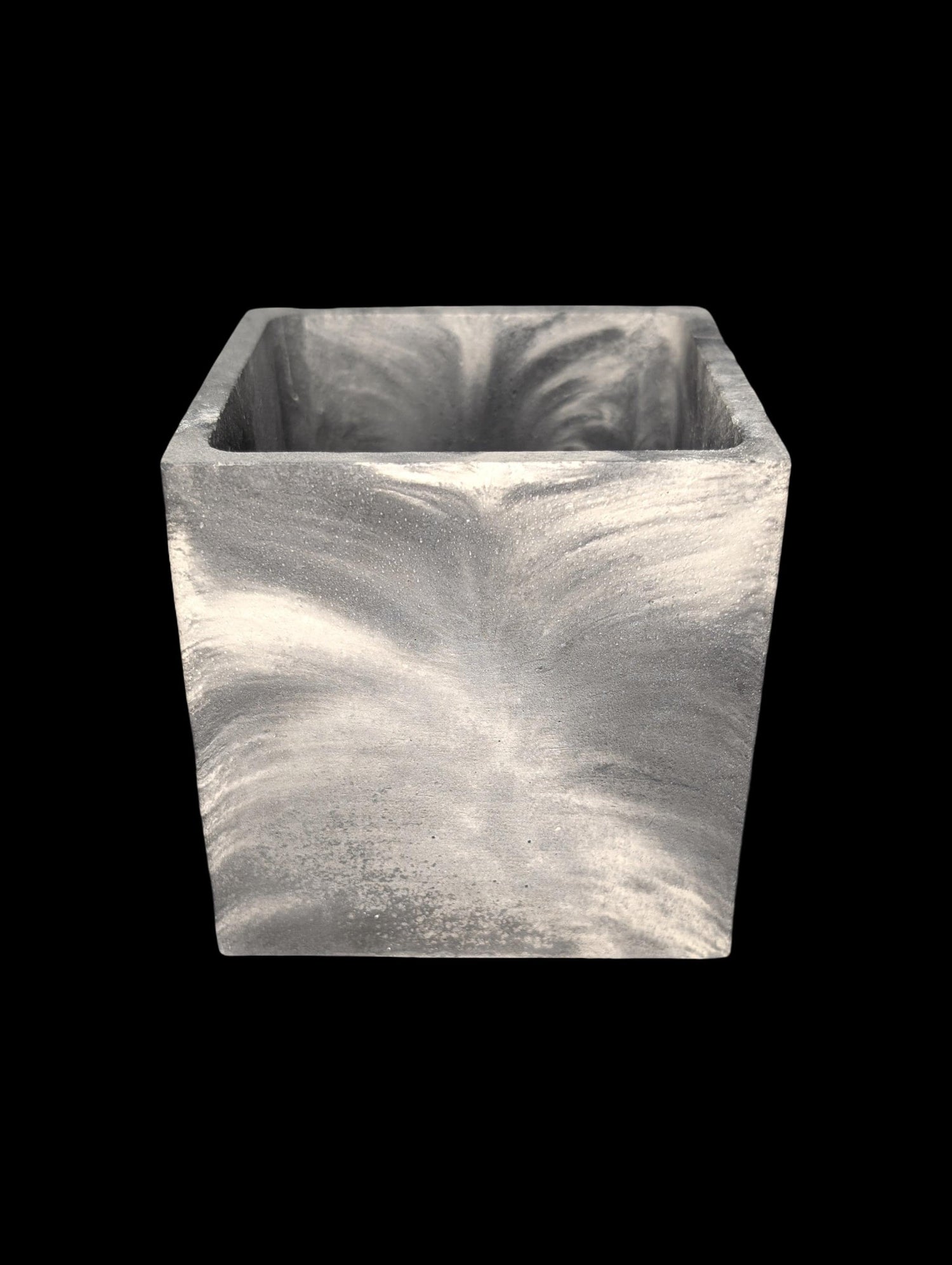 Square Concrete Planter with Drain Hole – 3.9”– Marble, Natural Concrete, or Gray – Indoor Outdoor Succulent or Cactus Planter