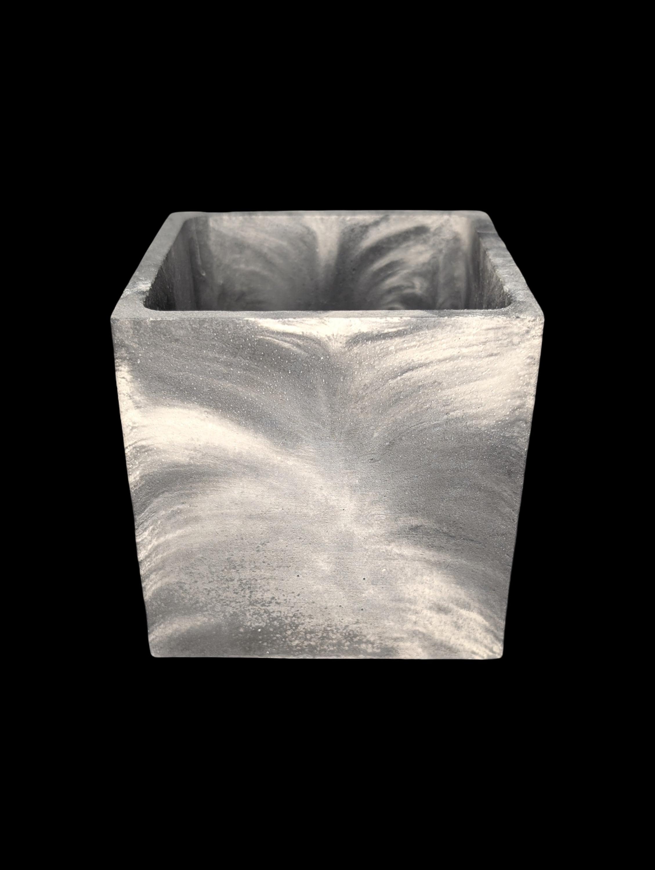 Square Concrete Planter with Drain Hole – 3.9”– Marble, Natural Concrete, or Gray – Indoor Outdoor Succulent or Cactus Planter