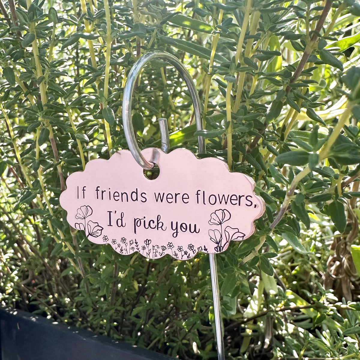 Hand Stamped Plant Marker, &