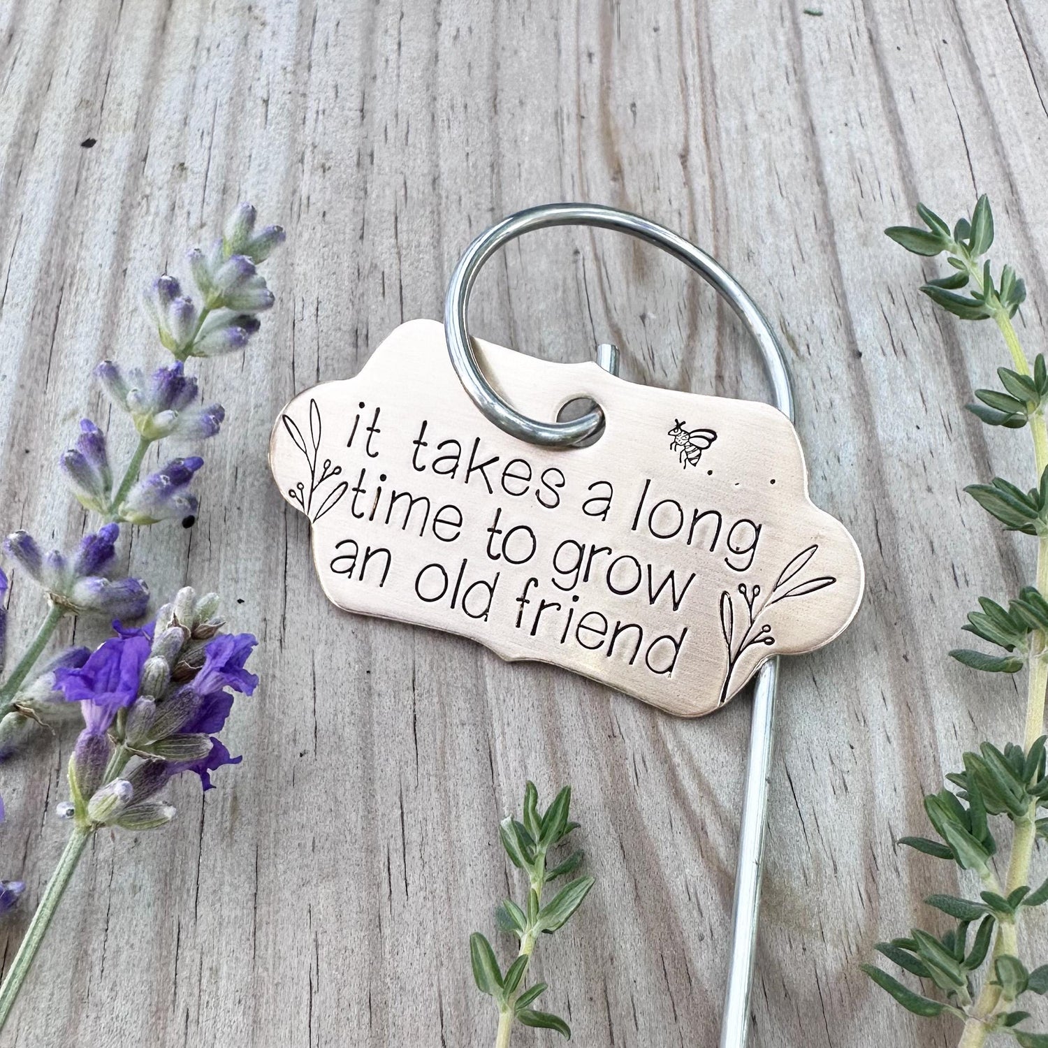 Hand Stamped Garden Stake: Custom Herb &amp; Vegetable Plant Marker