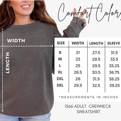 Adult Crewneck Sweatshirt, Unisex Pullover, Casual Oversized Sweater, Comfortable Cozy Top, S to 3XL Size Chart, Measurements Included