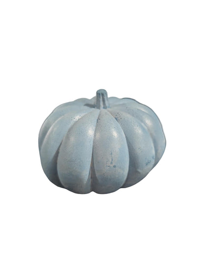 Concrete Pumpkin Decor | Modern Fall Home Decor | Minimalist Thanksgiving Centerpiece | Industrial Autumn Shelf Styling | Orange Pumpkin