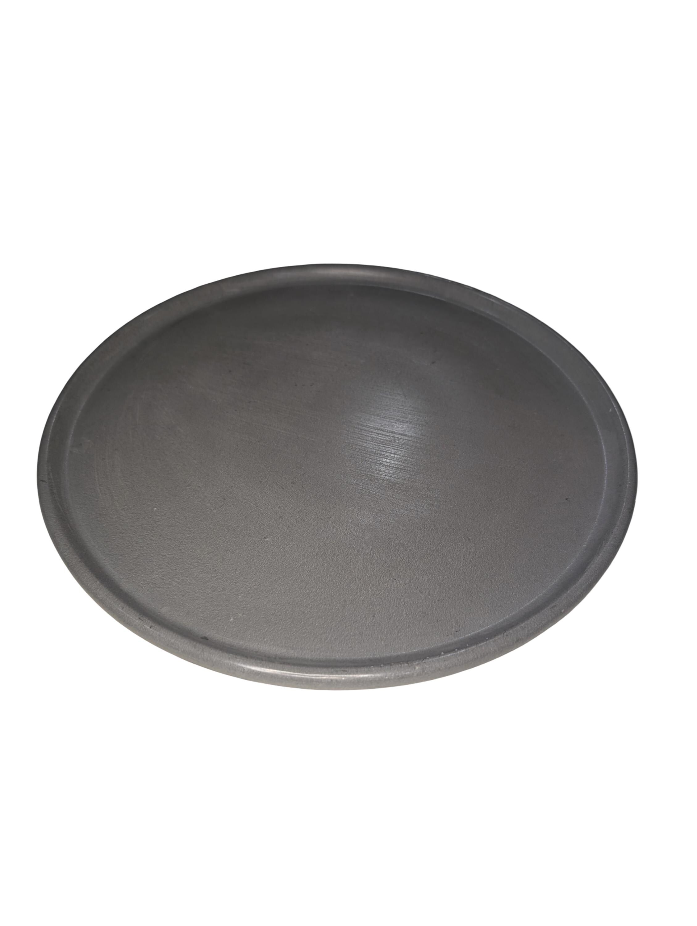 Large Grey Concrete Tray – 10.8 Inch Round Decorative Display Plate – Minimalist Concrete Serving Tray – Modern Home Décor Catchall