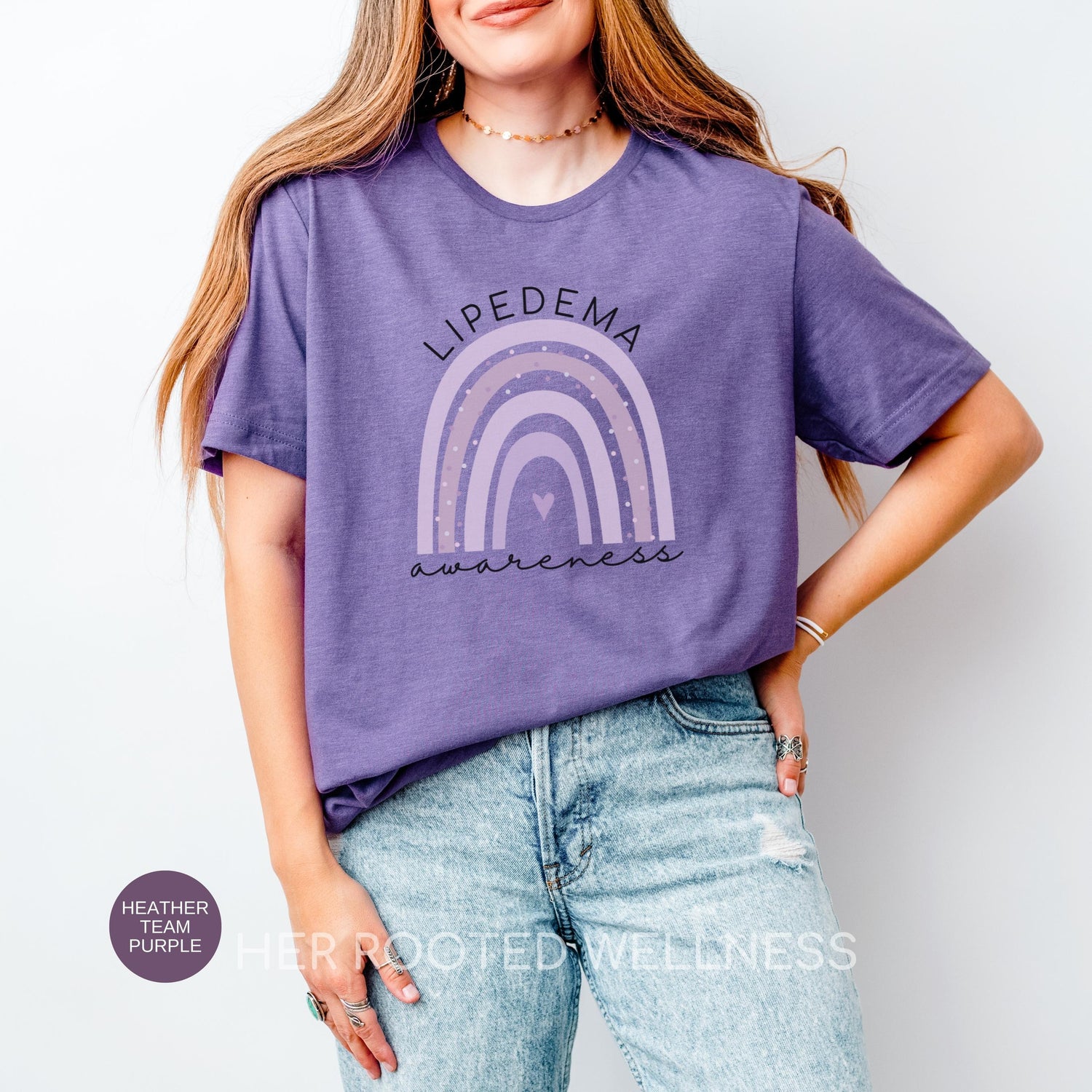 Lipedema Awareness Shirt | Purple Ribbon Lipoedema T-Shirt, CLT Advocacy Apparel, Gift for Lipodem Warrior, Fat Disorder Adipose Disease Tee