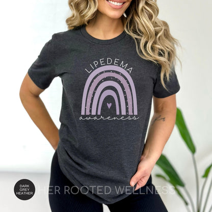 Lipedema Awareness Shirt | Purple Ribbon Lipoedema T-Shirt, CLT Advocacy Apparel, Gift for Lipodem Warrior, Fat Disorder Adipose Disease Tee