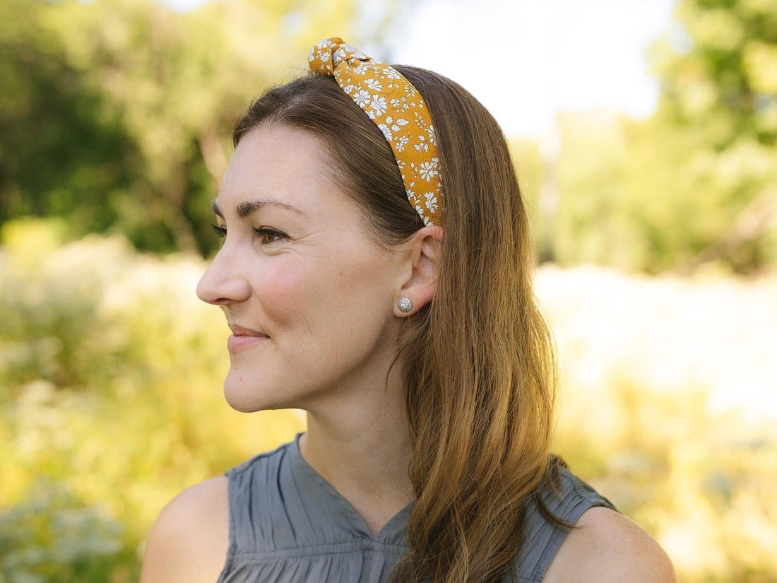 Liberty of London Knot Headband: Mustard Capel Tana Lawn™ Cotton