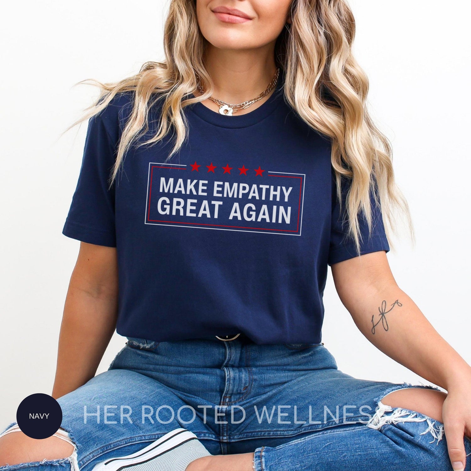 Make Empathy Great Again Shirt | Liberal Political Resistance Wear, Activist Protest Apparel, FDT Anti Trump Tee, July 4th 250th Anniversary